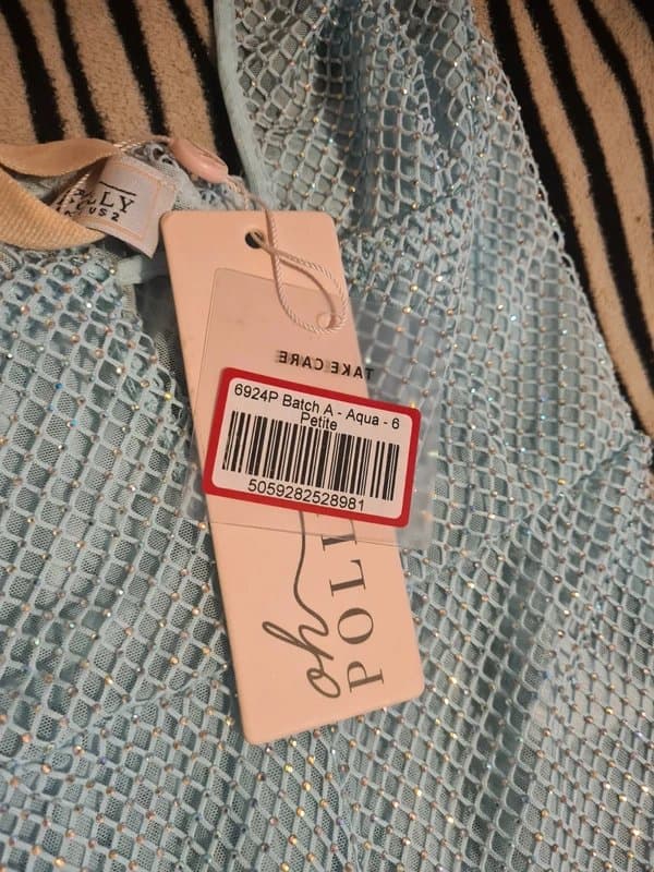 Oh Polly BNWT Oh Polly Ramona Embellished Fishnet Plunge Neck Jumpsuit size XS