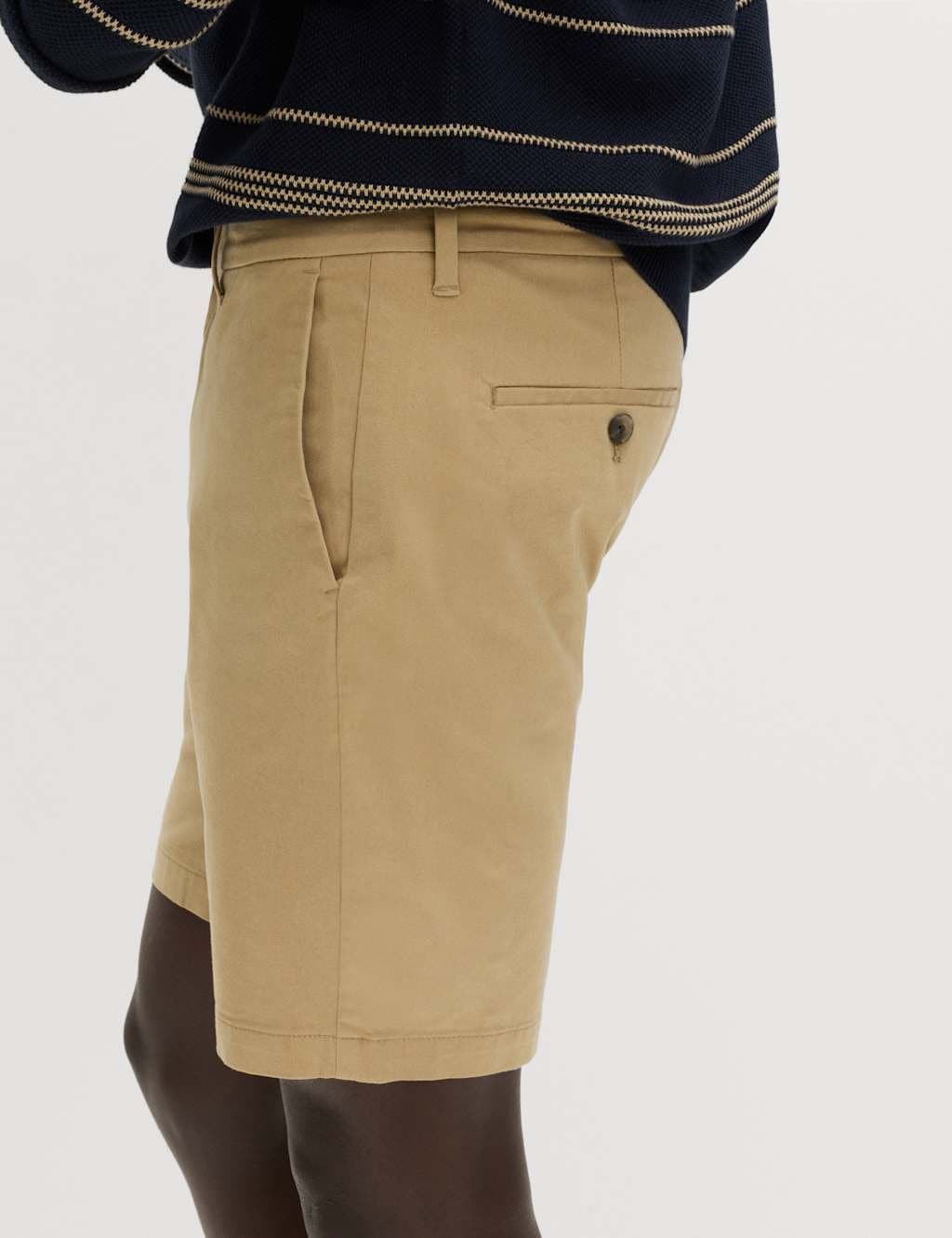 Marks & Spencer M&S Slim Fit Stretch Chino Shorts Sandstone
