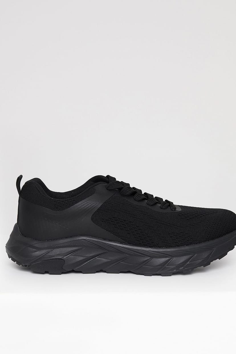 Threadbare Threadbare Men's Textured Slip On Trainers in Black - 1
