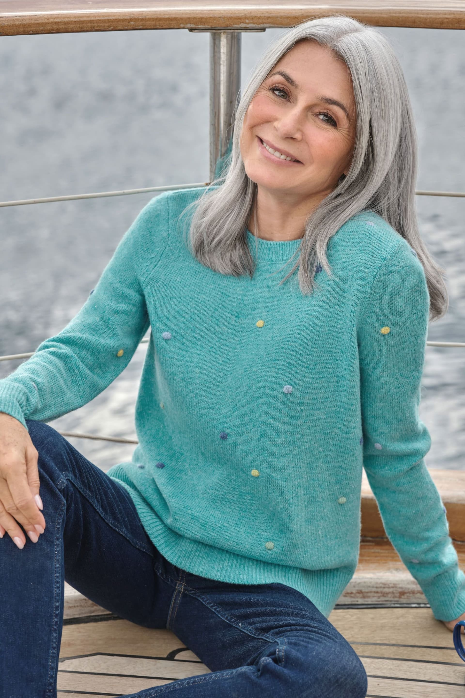 WoolOvers WoolOvers Women's Multi Spot Jumper