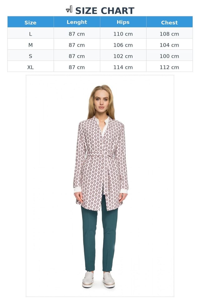 Love Lace Love Lace Women's Stylish Printed Lined Belt Coat in Pink - 3
