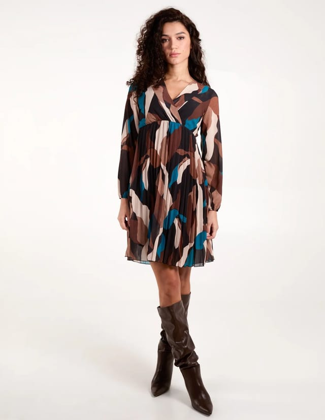 Blue Vanilla Pleated Wrap Dress - 2