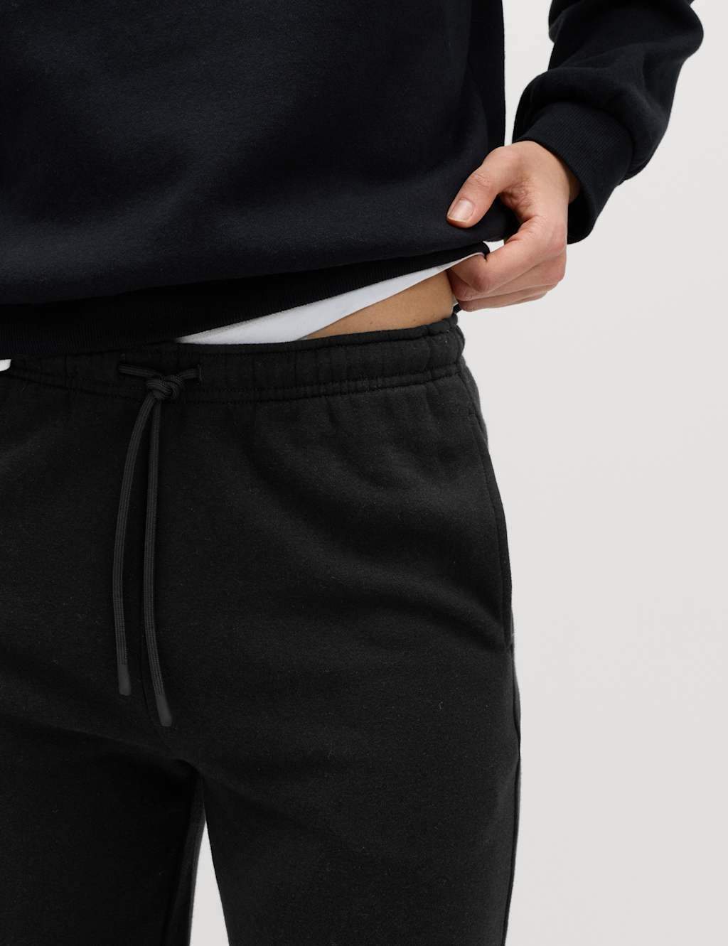 Marks & Spencer M&S Cotton Rich Cuffed Joggers Black - 4