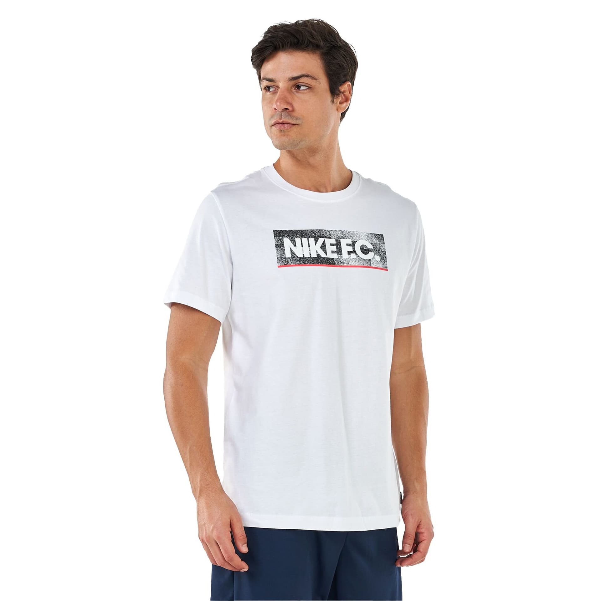 Nike Nike Men's Fc Block Cotton T-Shirt in White