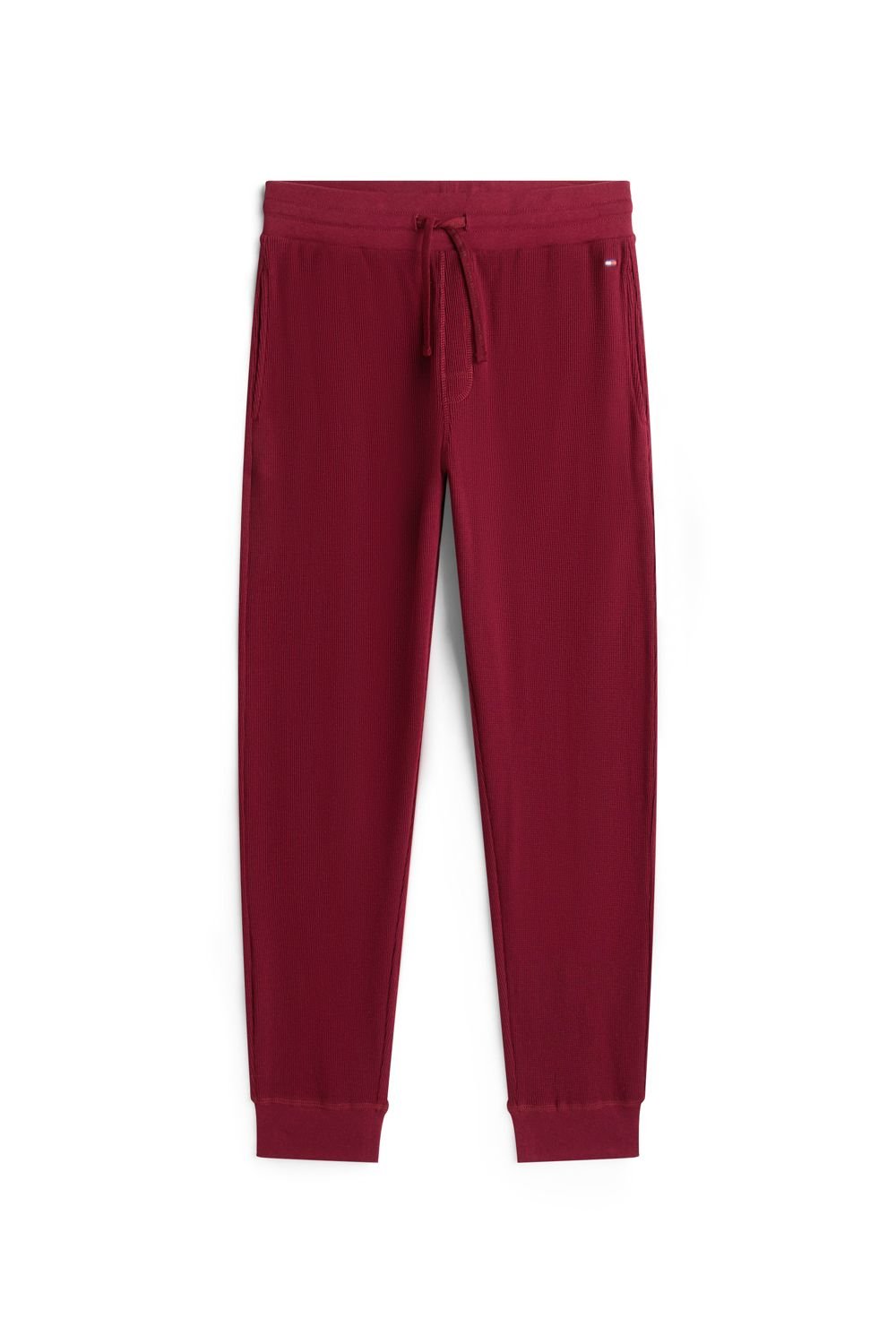 Tommy Hilfiger Tommy Hilfiger Men's Essentials Waffle Pant Deep Rouge in Burgundy - 3