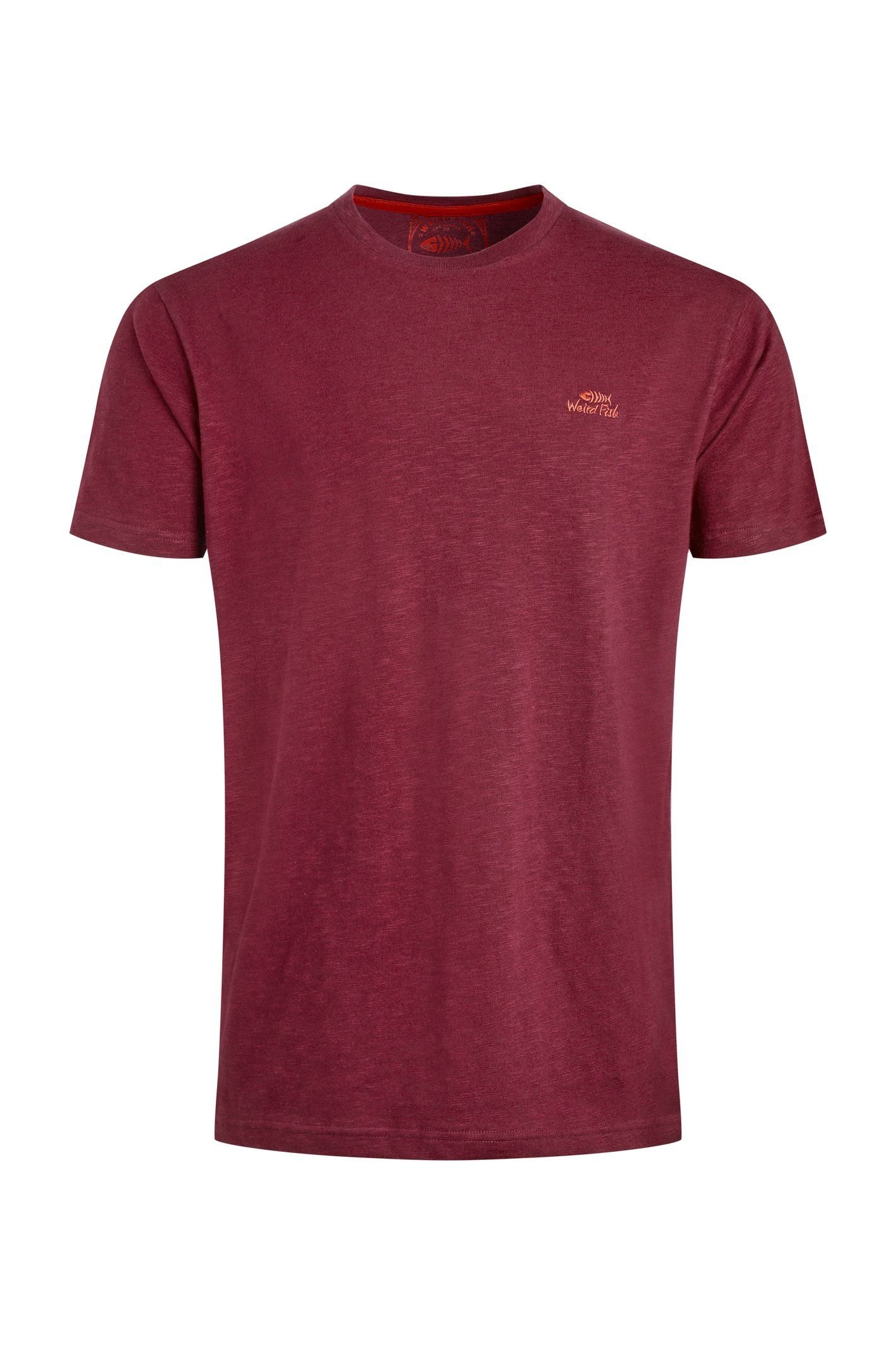 Weird Fish Weird Fish Men's Fished Branded T-Shirt in Maroon - 2