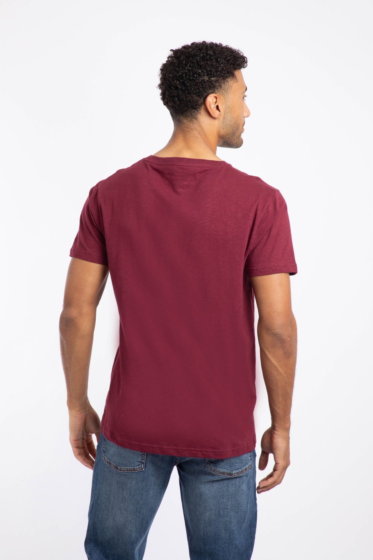 Weird Fish Weird Fish Men's Fished Branded T-Shirt in Maroon - 3
