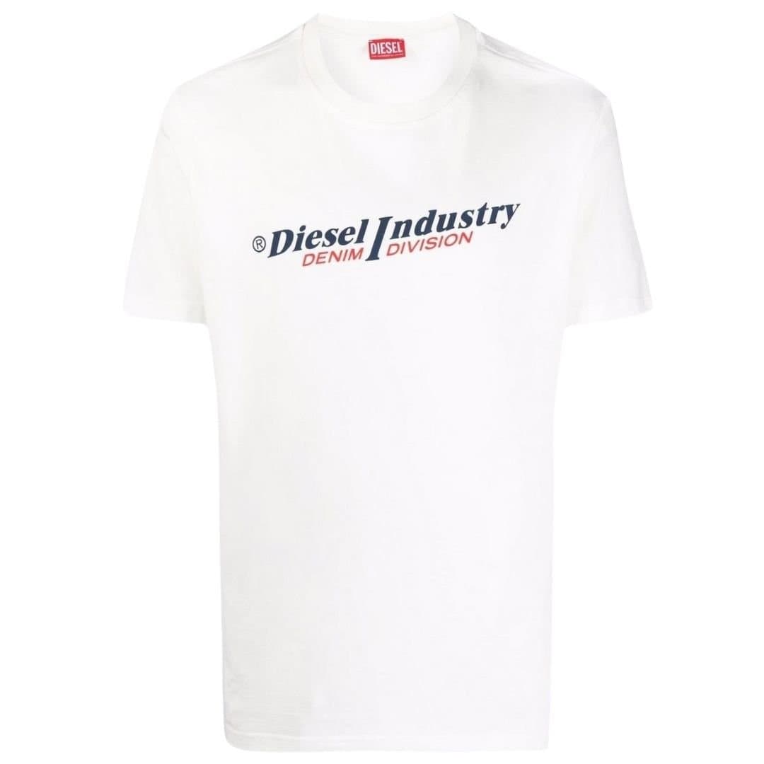 Diesel Diesel Men's Industry Denim Logo White T-Shirt