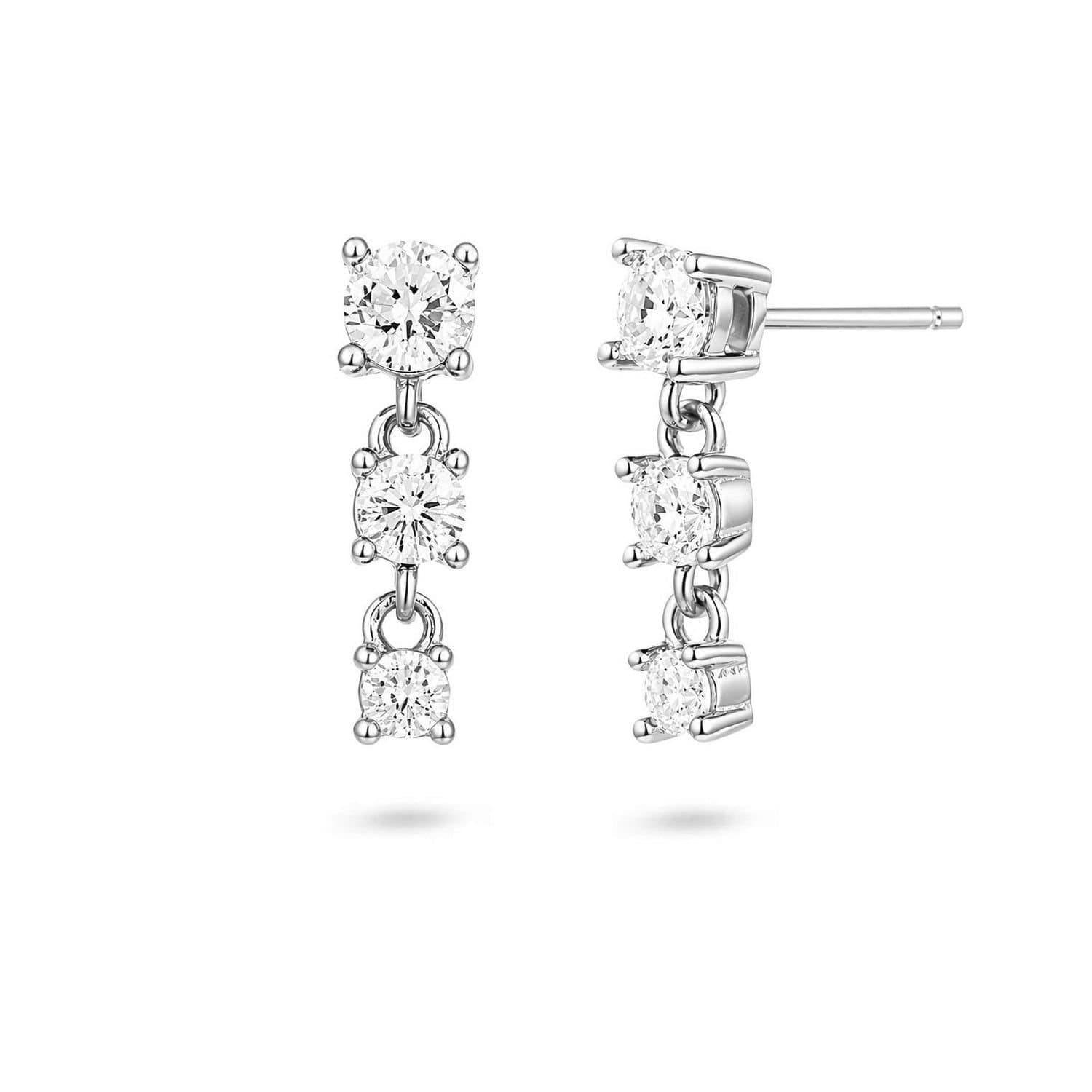Gold Trip Gold Trip Silver Crystal Drop Earrings