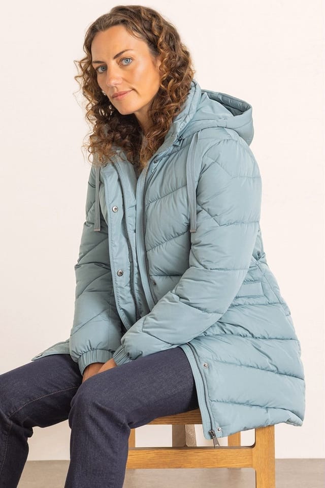 Anna Rose Anna Rose Women's Hooded Puffer Coat in Blue - 2
