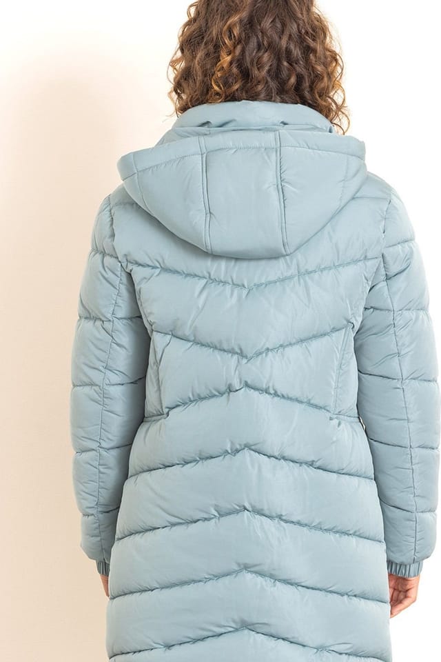 Anna Rose Anna Rose Women's Hooded Puffer Coat in Blue - 3