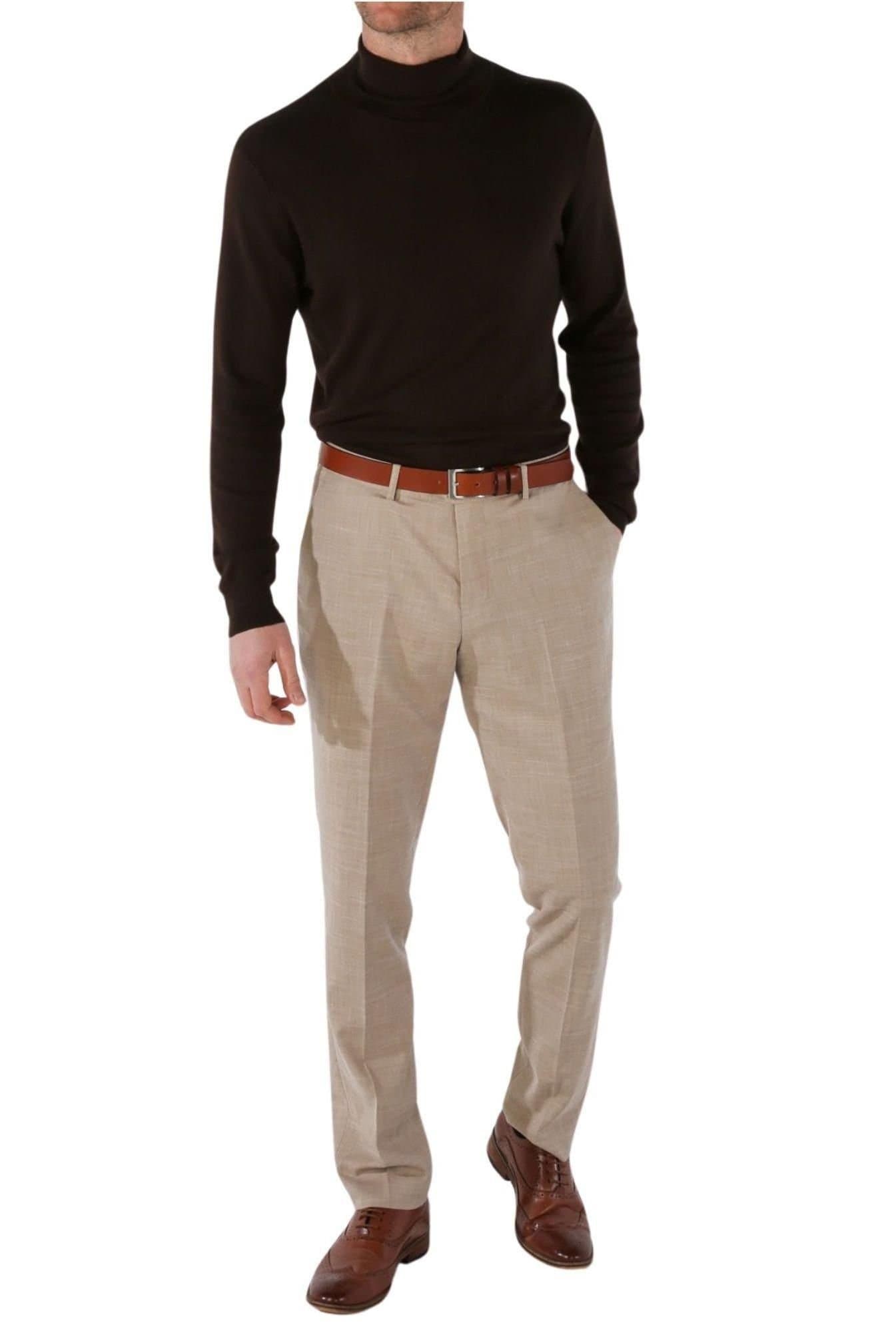 Paul Andrew Paul Andrew Men's Kurt Classic Trousers in Beige
