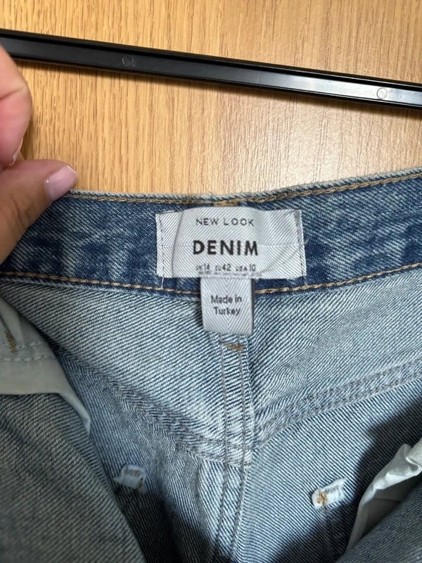 New Look Blue Denim Straight-Leg Trousers