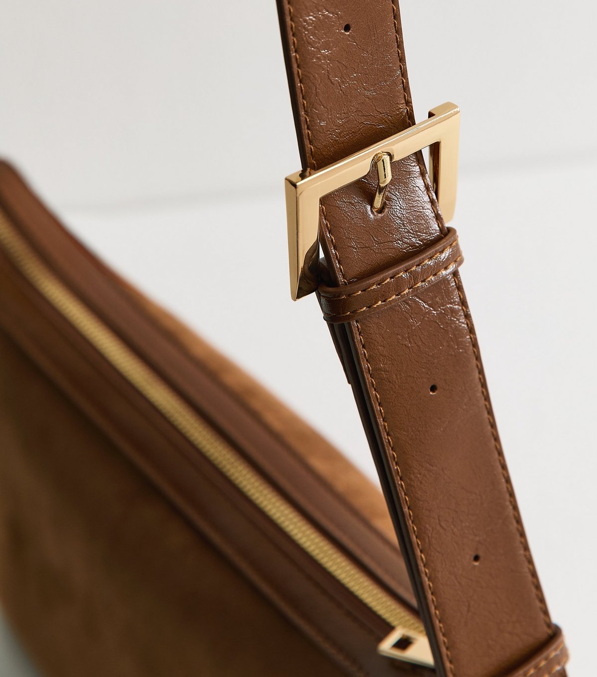 New Look Tan Faux Suede Sling Bag New Look - 3