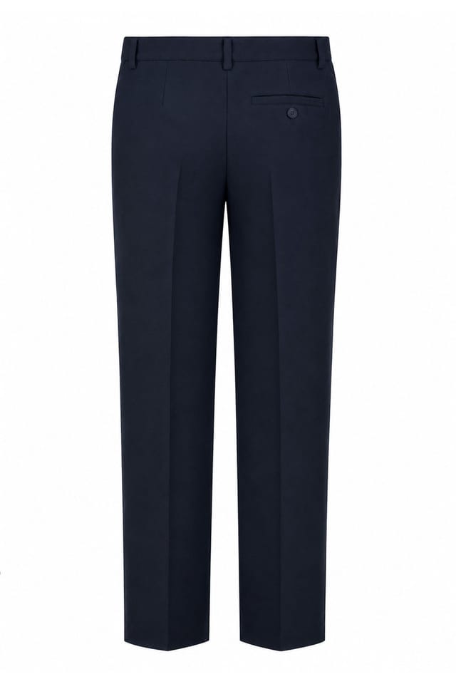 David Luke David Luke Men's Regular Fit Senior School Trousers in Navy - 2