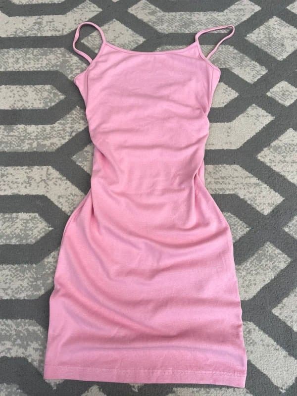 Bershka Bershka ruched pink dress