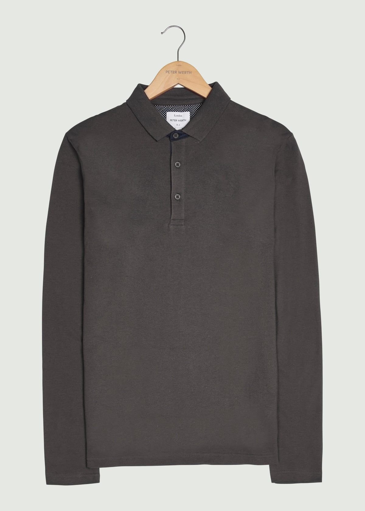 Peter Werth Peter Werth Men's Glasby LS Polo Shirt in Grey - 1