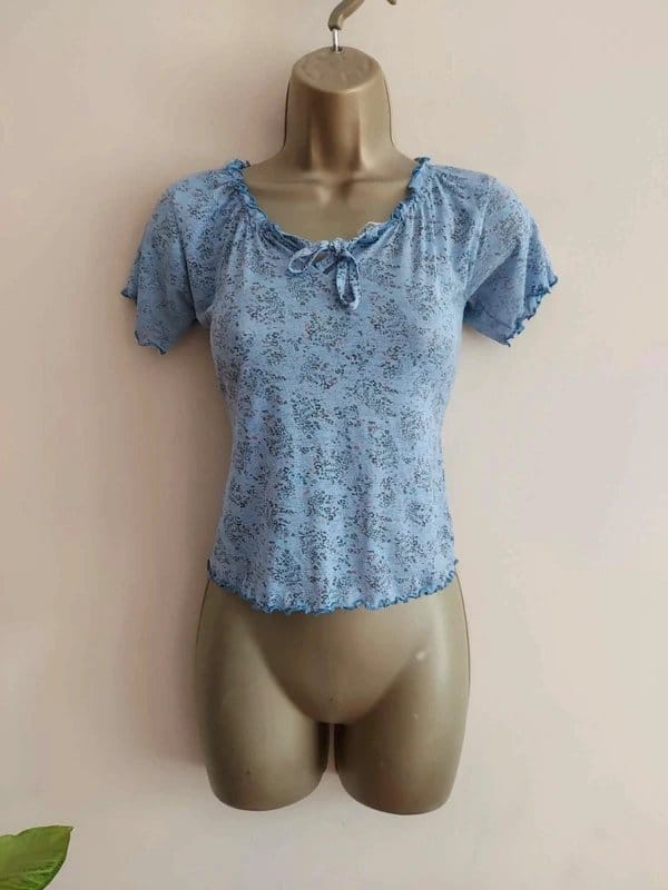 Fashion Girl Blue Floral Print Cami Top
