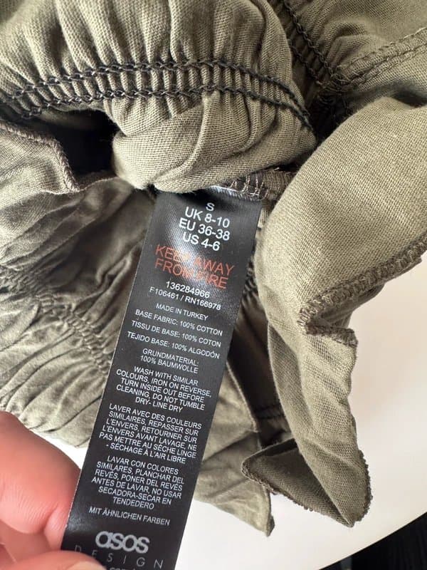 ASOS ASOS Green Smocked Top Size S Sleeveless Stretch Ruched Blouse