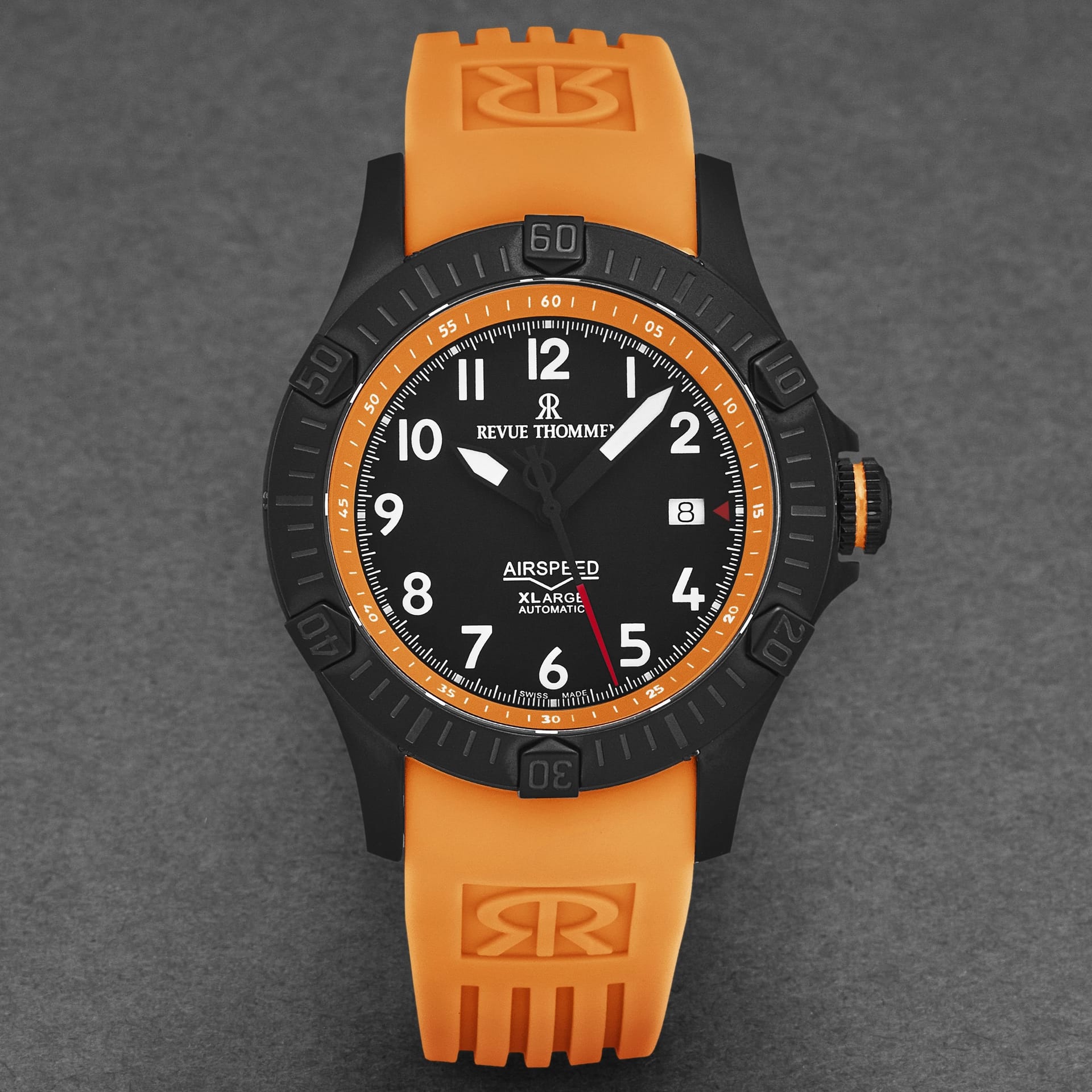 Revue Thommen Revue Thommen Men's Air Speed Automatic Rubber, 43mm Stainless Steel Case in Black - 4