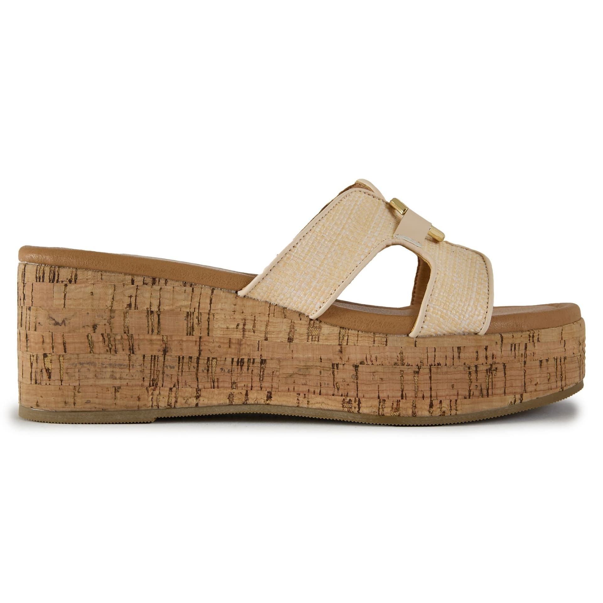 SOLESISTER SOLESISTER Women's October Wedge Platform Sandals in Natural