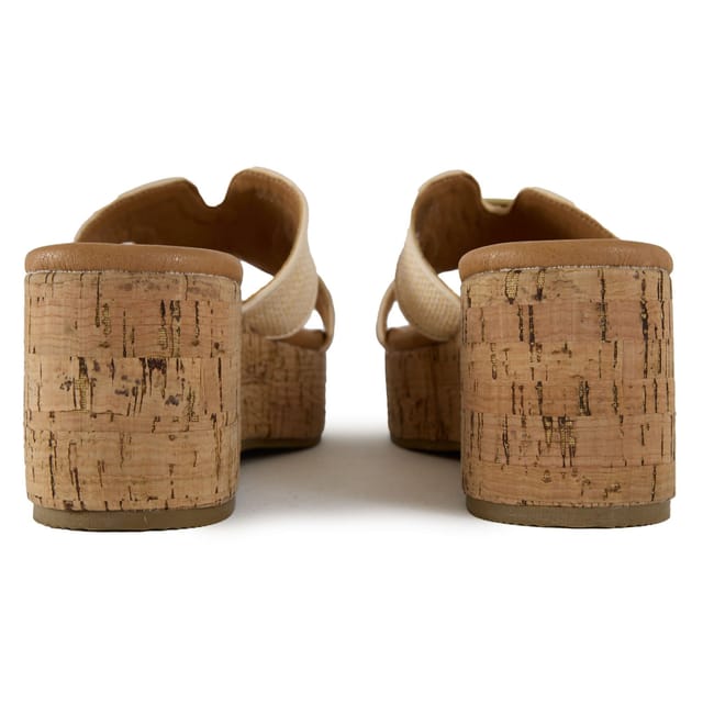 SOLESISTER SOLESISTER Women's October Wedge Platform Sandals in Natural - 3