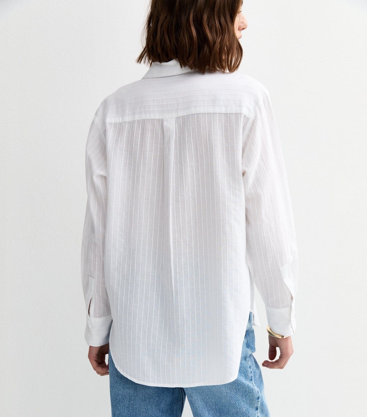 New Look Women's White Stripe Long Sleeve Shirt New Look - 4