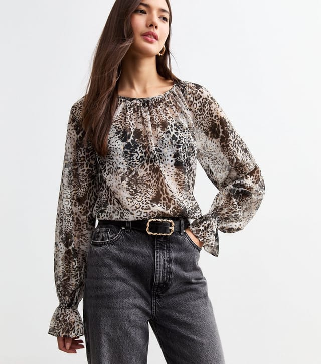 New Look Black Crocodile Effect Faux Leather Belt New Look - 2