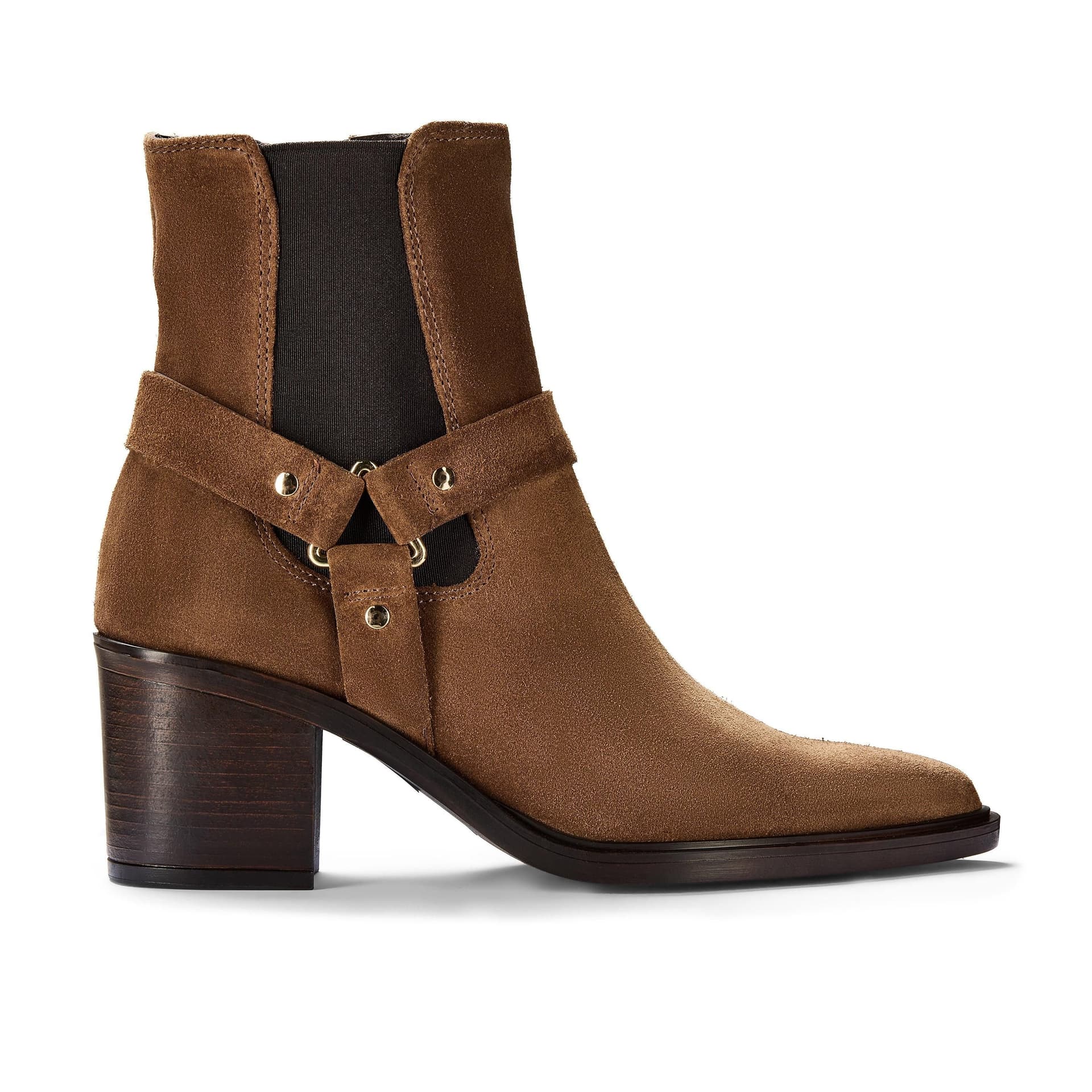 Clarks Clarks Women's Jesse Buckle Dark Tan Suede Ankle Boots in Brown