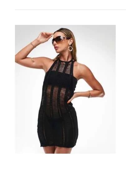 ASOS ASOS design open stitch mini dress