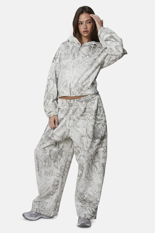 Good For Nothing Good For Nothing Women's Baggy Camo Jogger with Embroidered Logo in Light Grey - 2