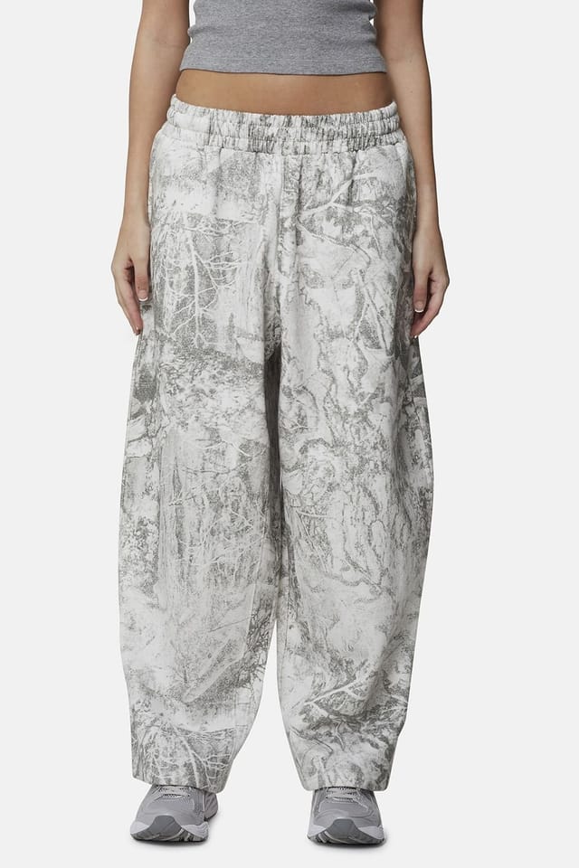 Good For Nothing Good For Nothing Women's Baggy Camo Jogger with Embroidered Logo in Light Grey - 3