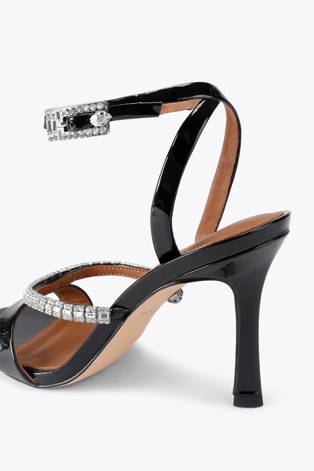Kurt Geiger London Kurt Geiger London Women's 'Crystal Strap Sandal 90' Patent Heels in Black - 3