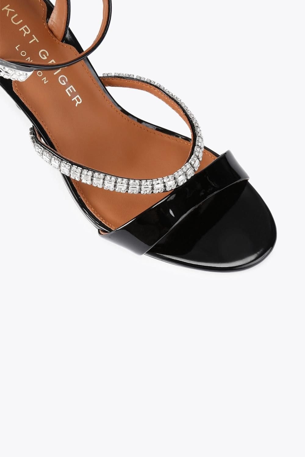 Kurt Geiger London Kurt Geiger London Women's 'Crystal Strap Sandal 90' Patent Heels in Black - 4