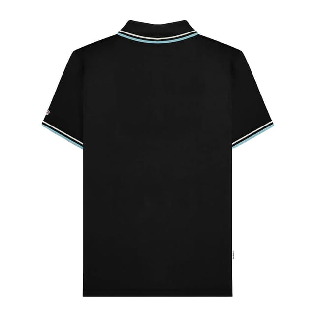 Lambretta Lambretta Men's Twin Tip Polo Shirt in True Black - 2
