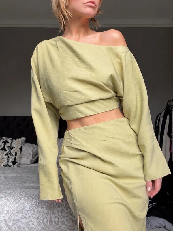 ASOS ASOS Sage Green Cut Out Maxi Dress UK 8 RRP £85 Wedding Guest