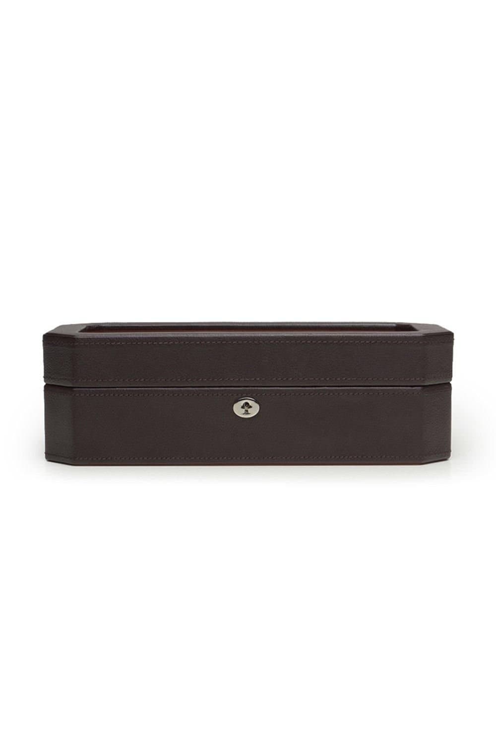 Wolf WOLF Men's Windsor 5 Piece Watch Box in Brown
