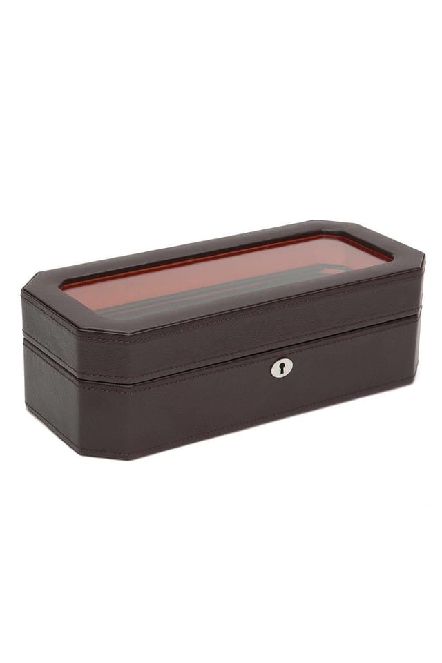 Wolf WOLF Men's Windsor 5 Piece Watch Box in Brown - 2