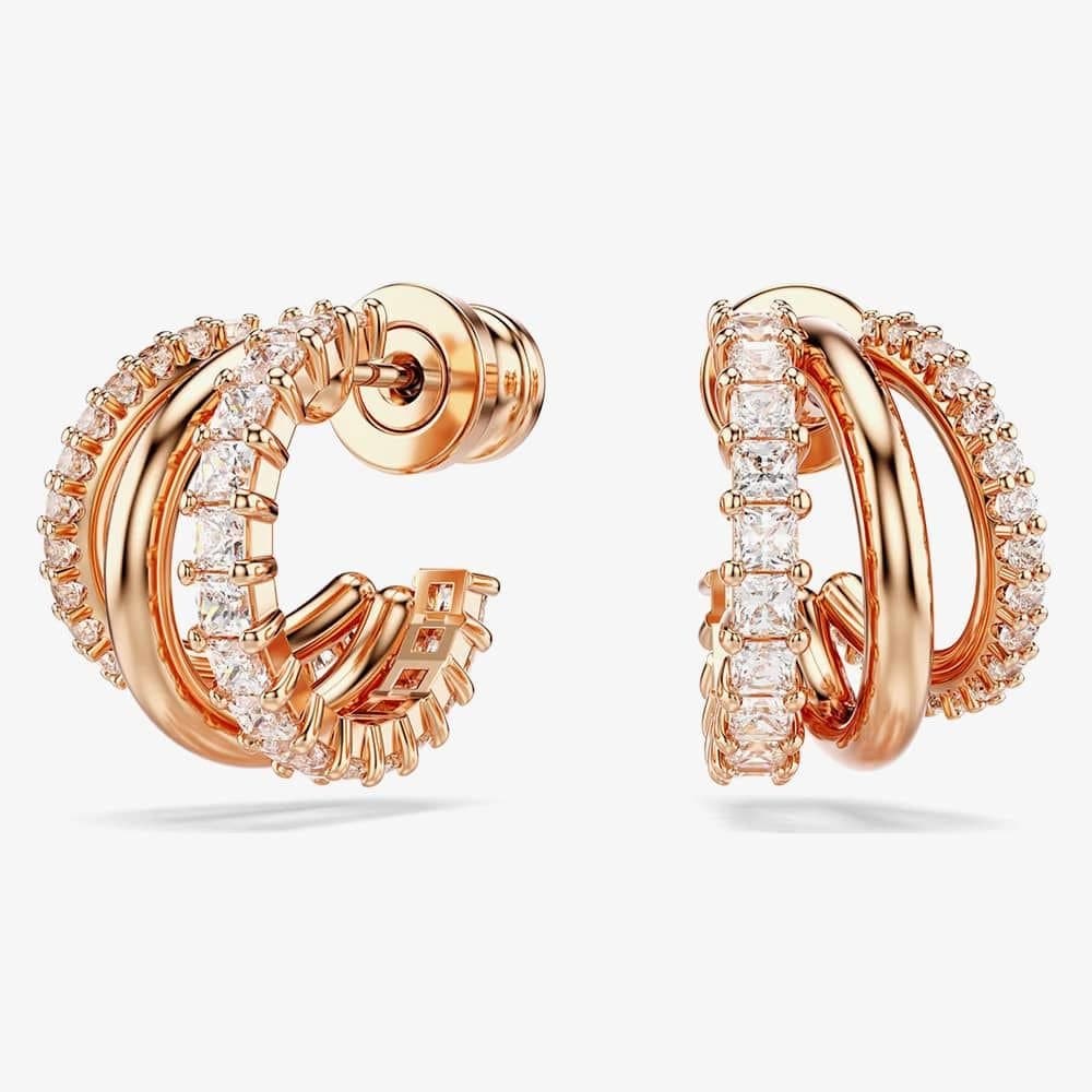 Swarovski Swarovski Women's Hyperbola Rose Gold Tone Plated Mini Half Hoop Earrings 5698702