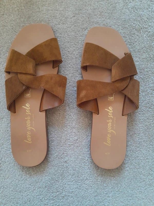 New Look Leather Upper Sliders