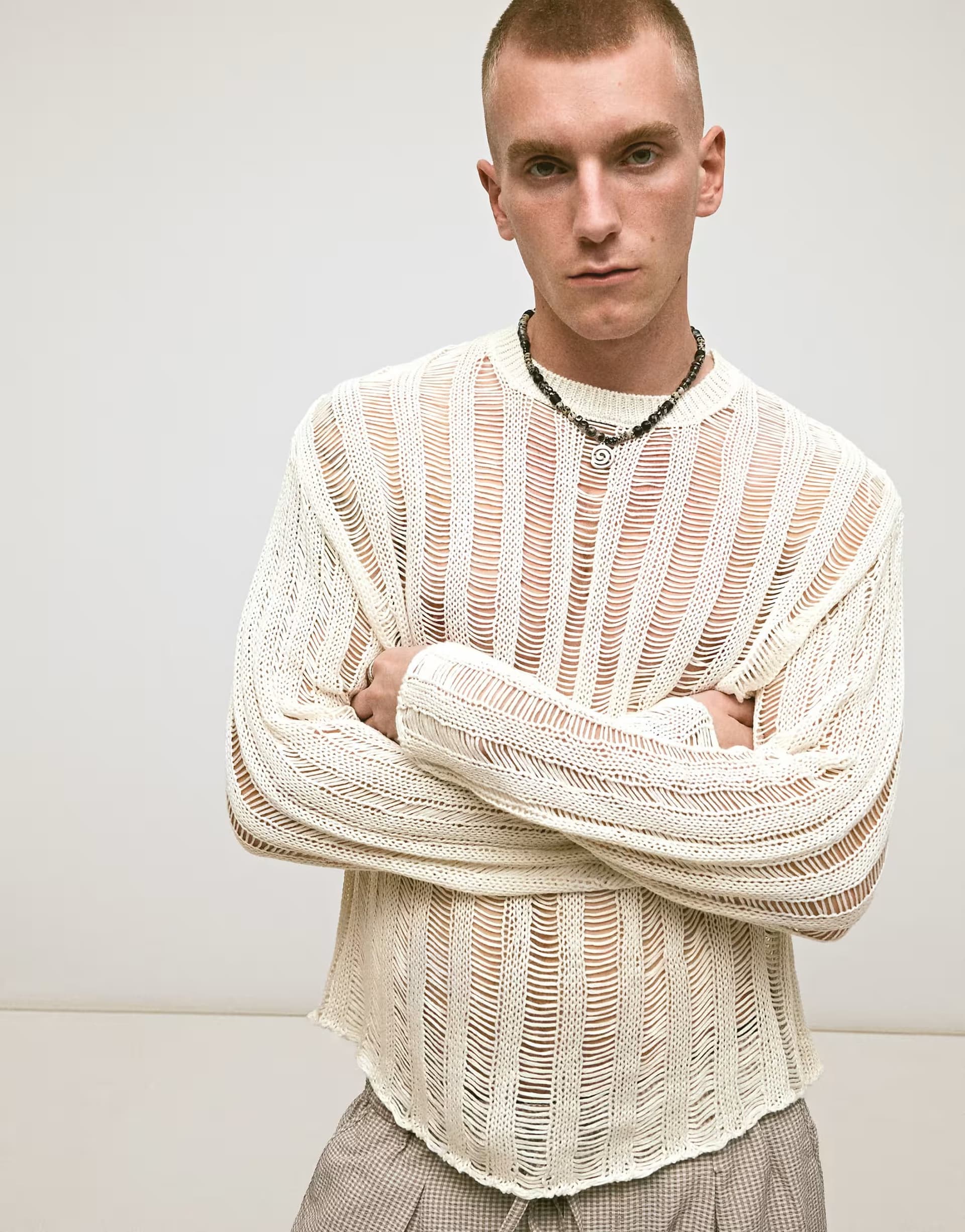 ASOS ASOS White Open-knit Jumper
