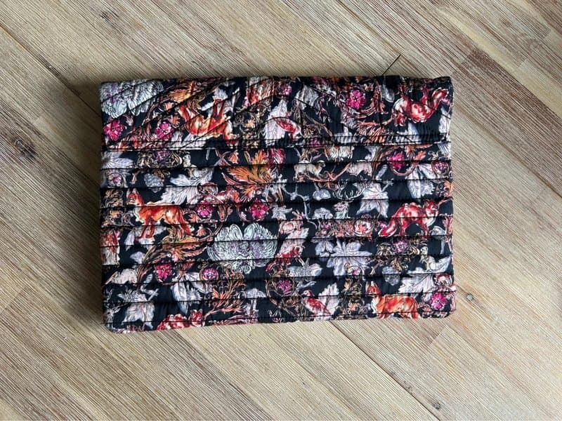 & Other Stories & Other Stories Quilted Forest Animal Print Padded Clutch Bag – Black Multicolour, One Size