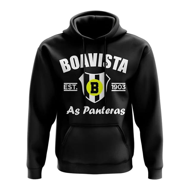 Boavista Boavista Men's Personalised Established Football Hoody in Black - 2