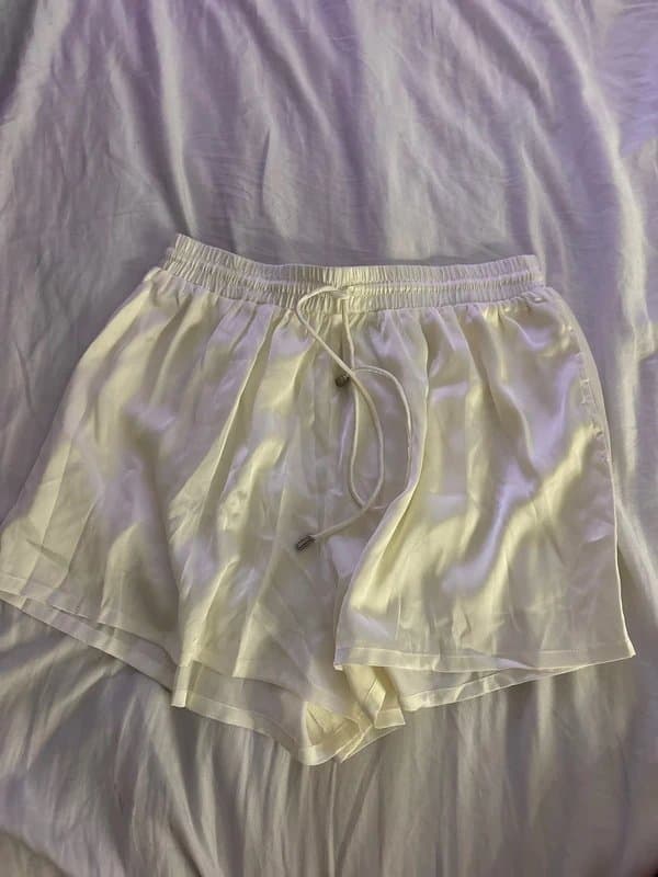 ASOS Design silk white shorts