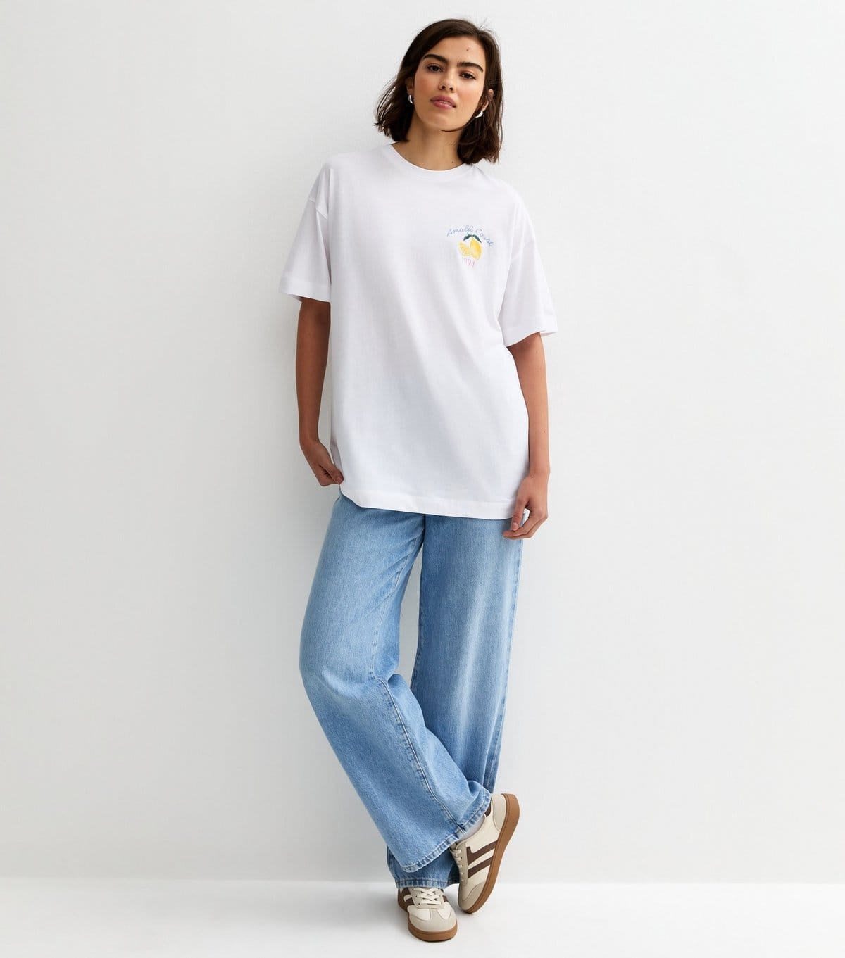 New Look Women's White Limoncello Print Oversized T-Shirt New Look - 4