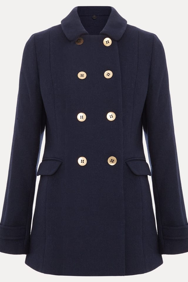 Phase Eight Phase Eight Women's Aurelie Wool Peacoat in Dark Navy - 2