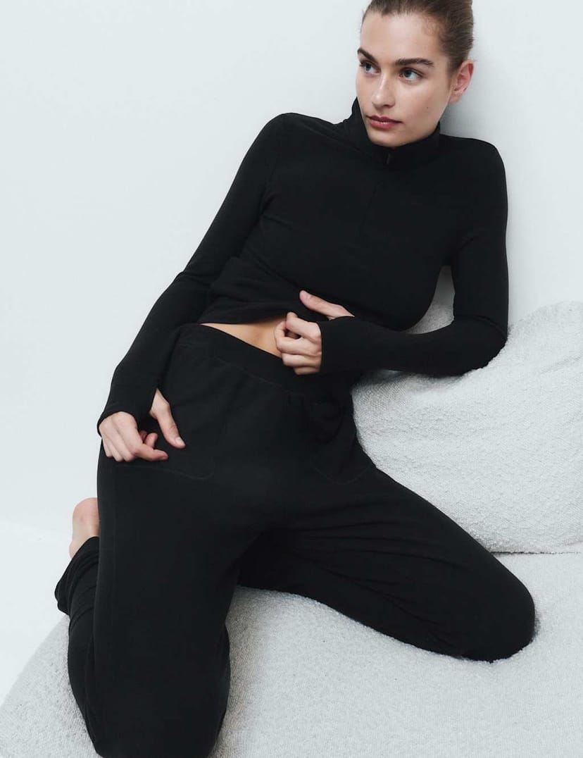 Marks & Spencer M&S Heatgen™ Maximum Thermal Slim Joggers Black - 1