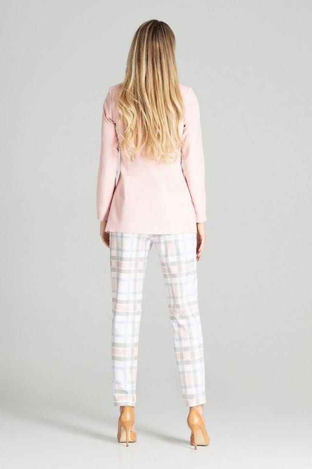 Love Lace Love Lace Women's Slim Fit Extended Spring Jacket Lined Stand Collar in Pink - 3