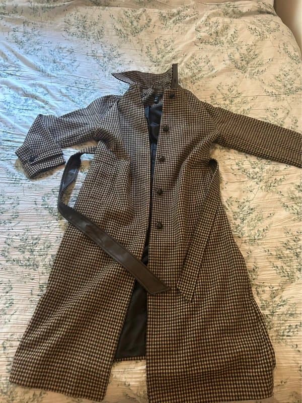 New Look New look check belted trench coat