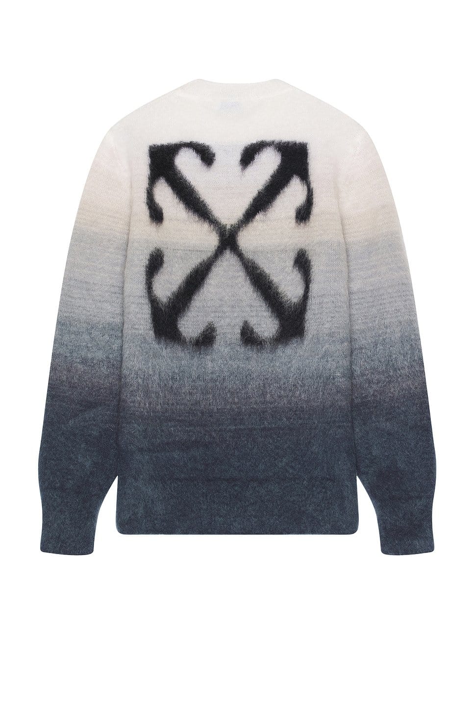 Revolve Mohair Arrow Gradient Knit In Medium Grey